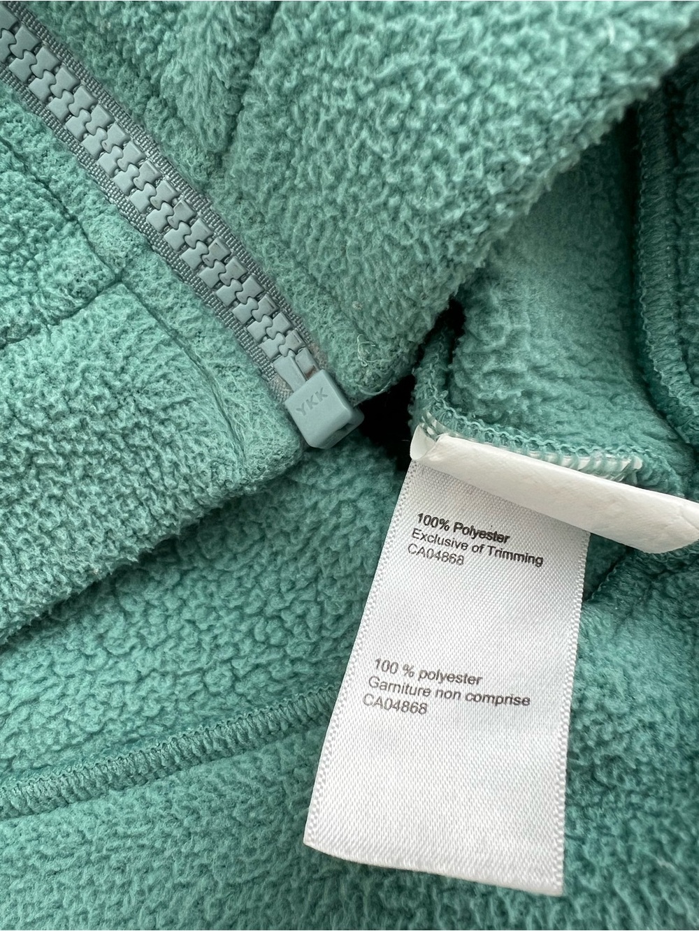 MEC Kids Mint Green Hooded Fleece Zip Jacket - Picture 7 of 8